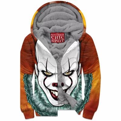 Horror Zip-Fleece-Hoodie, Pennywise Zip-Fleece-Hoodie