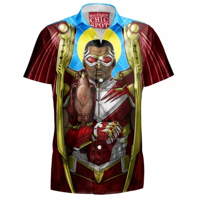 Comic Hawaiian-Shirt, Falcon Sam Wilson Hawaiian-Shirt