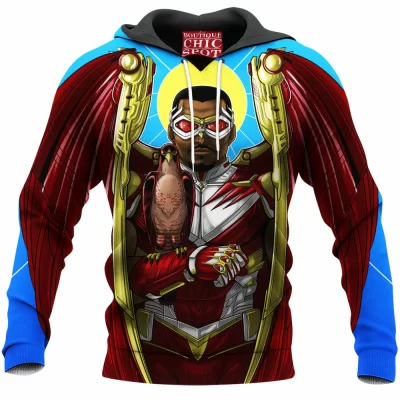 Comic Hoodie, Falcon Sam Wilson Hoodie