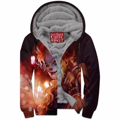 Horror Zip-Fleece-Hoodie, Pennywise Zip-Fleece-Hoodie