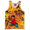 Anime Tank-Top, Monkey D Luffy Tank-Top, One Piece Tank-Top, Portgas D Ace Tank-Top