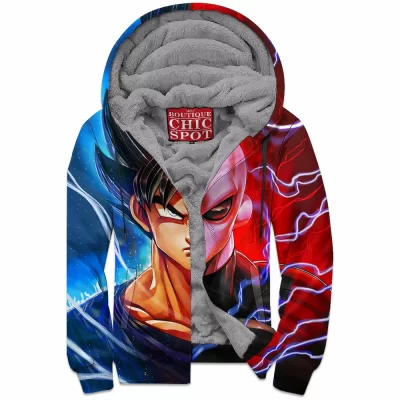 Anime Zip-Fleece-Hoodie, Dragon Ball Zip-Fleece-Hoodie, Jiren Zip-Fleece-Hoodie