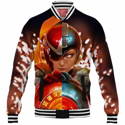 Game Baseball-Jacket, Rockman Baseball-Jacket, Megaman Baseball-Jacket