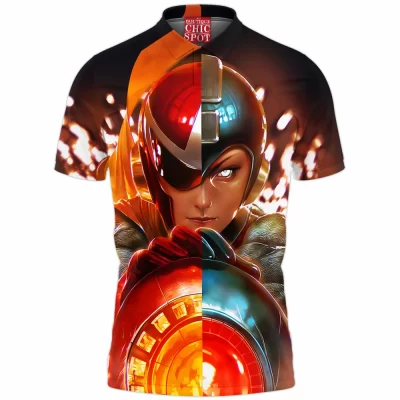 Game Polo Shirt, Rockman Polo Shirt, Megaman Polo Shirt