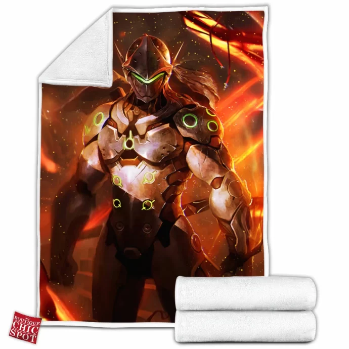 Genji Overwatch Fleece Blanket