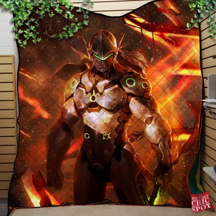 Genji Overwatch Quilt Blanket