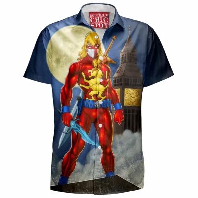 Comic Hawaiian-Shirt, Captain Britain Hawaiian-Shirt
