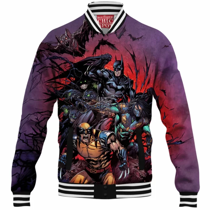 Batman The Darkness Wolverine Baseball Jacket