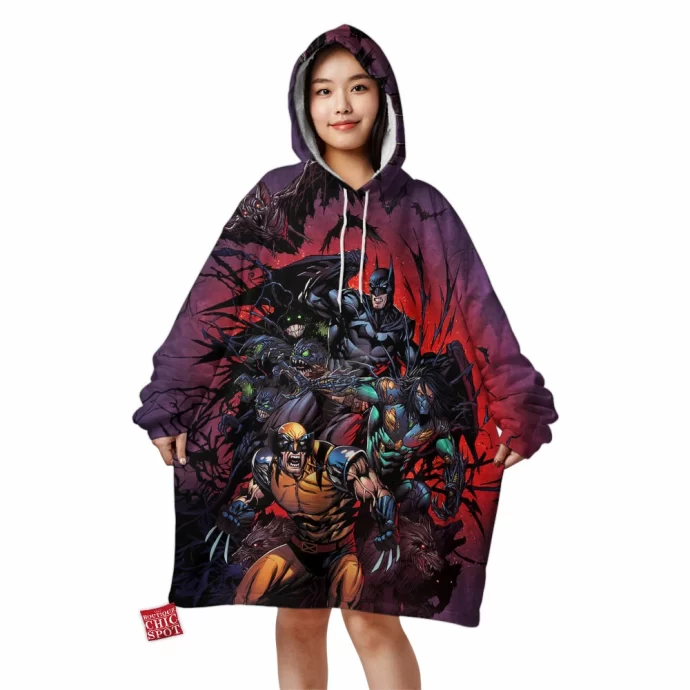 Batman The Darkness Wolverine Blanket Hoodie