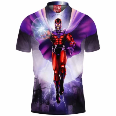 Comic Polo Shirt, Magneto Polo Shirt, X-men Polo Shirt