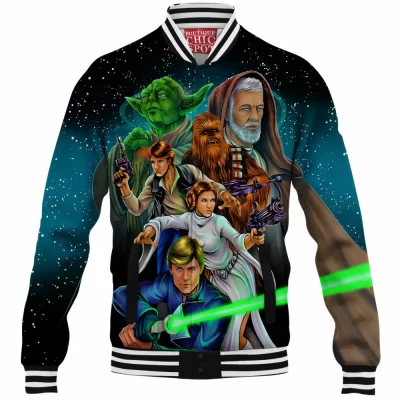Heroes Of The Rebellion Baseball-Jacket, Sci-Fi Baseball-Jacket, Star Wars Baseball-Jacket