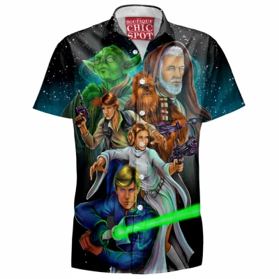 Heroes Of The Rebellion Hawaiian-Shirt, Sci-Fi Hawaiian-Shirt, Star Wars Hawaiian-Shirt