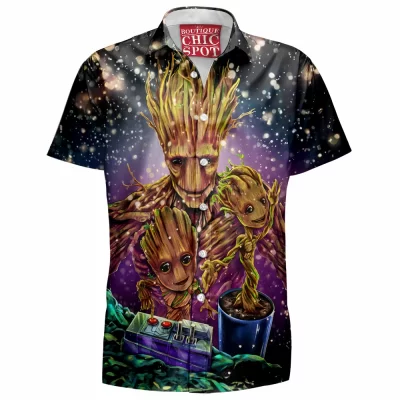 Comic Hawaiian-Shirt, Groot Hawaiian-Shirt, Guardians of The Galaxy Hawaiian-Shirt