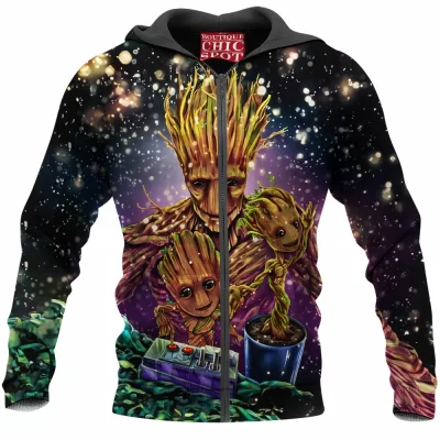 Comic Zip-Hoodie, Groot Zip-Hoodie, Guardians of The Galaxy Zip-Hoodie