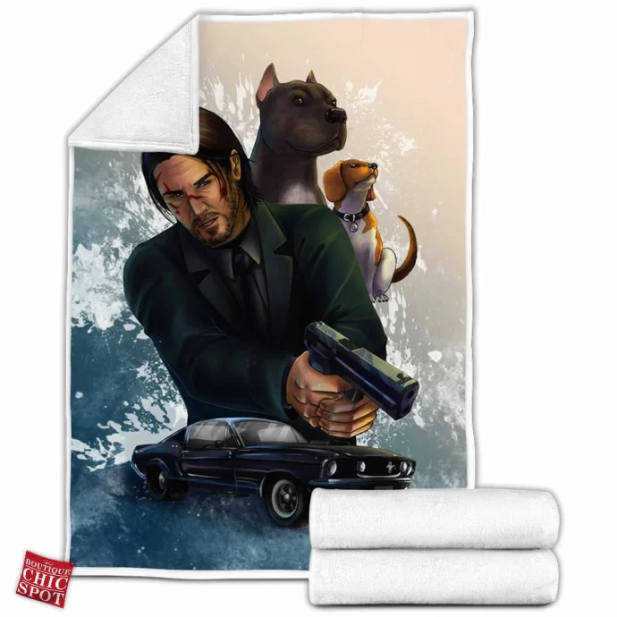 John Wick Fleece Blanket