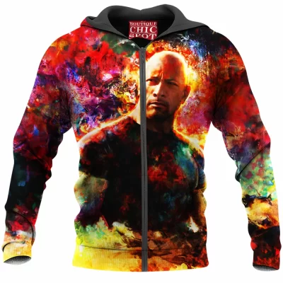 Dwayne Johnson Zip-Hoodie, The Rock Zip-Hoodie