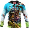 Anime Zip-Hoodie, Howls Moving Castle Zip-Hoodie, Ghibli Zip-Hoodie