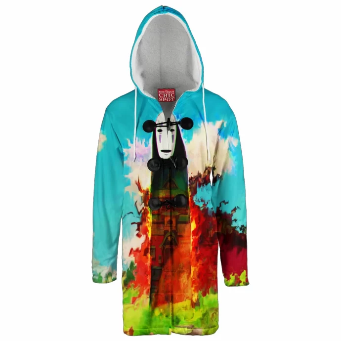 No Face Hooded Cloak Coat