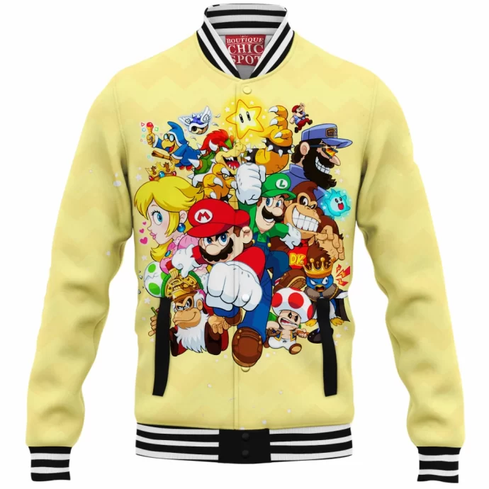 Super Mario Bros Baseball Jacket