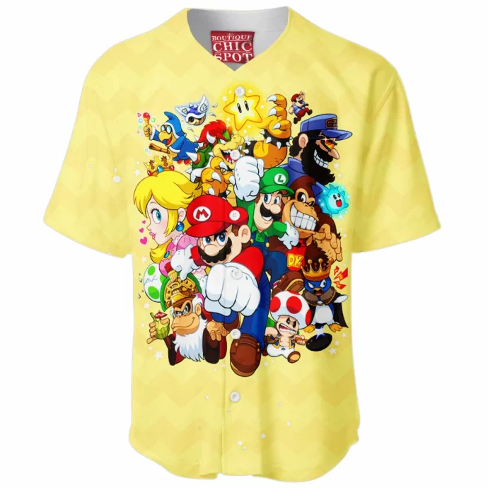 Super Mario Bros Baseball Jersey