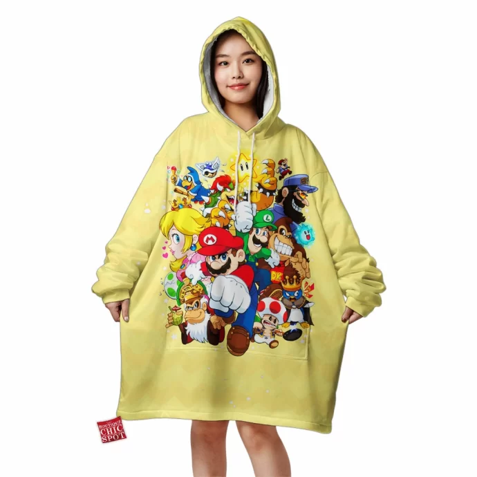 Super Mario Bros Blanket Hoodie