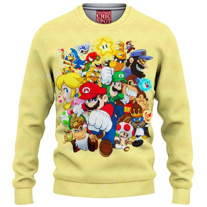 Super Mario Bros Knitted Sweater