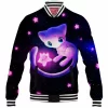 Anime Baseball-Jacket, Mew Baseball-Jacket, Pokemon Baseball-Jacket