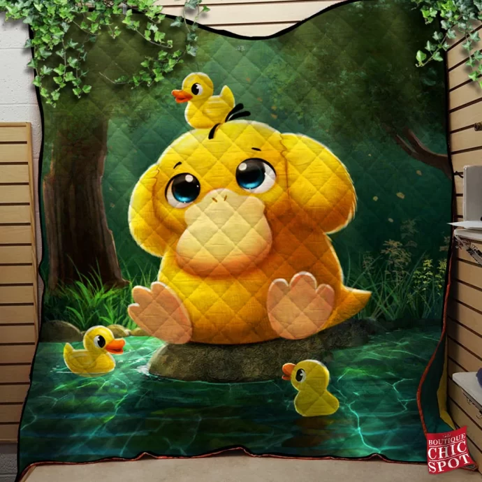 Psyduck Quilt Blanket