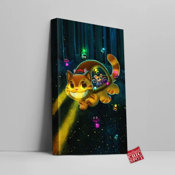 Catbus Canvas Wall Art