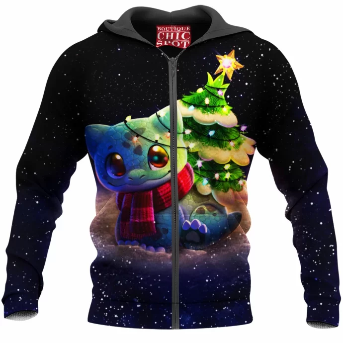 Christmas Bulbasaur Zip Hoodie