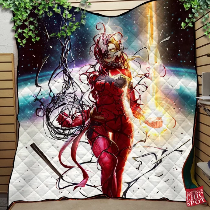 Captain Marvel Absolute Carnage Quilt Blanket