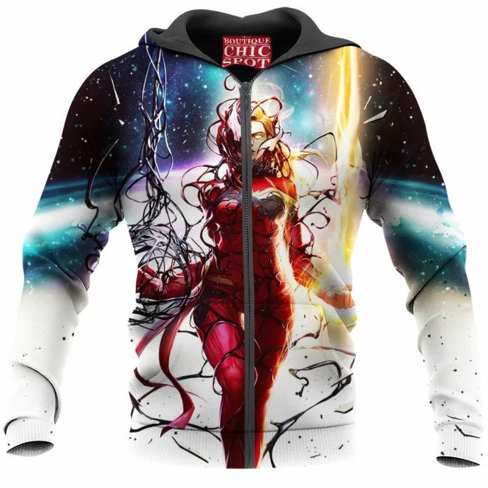 Captain Marvel Absolute Carnage Zip Hoodie