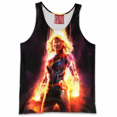 Captain Marvel Tank-Top, Comic Tank-Top