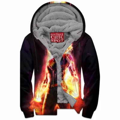 Captain Marvel Zip-Fleece-Hoodie, Comic Zip-Fleece-Hoodie