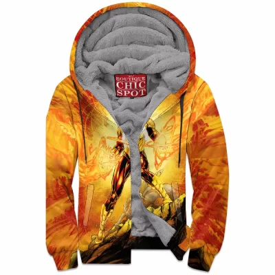 Comic Zip-Fleece-Hoodie, Firestorm Zip-Fleece-Hoodie