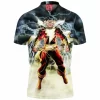 Comic Polo Shirt, Shazam Polo Shirt