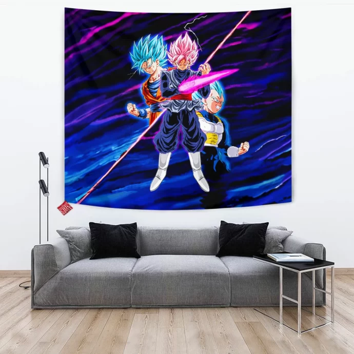 Goku Vegeta Vs Black Ssj Rose Tapestry