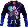 Anime Zip-Hoodie, Dragon Ball Zip-Hoodie, Vegeta Zip-Hoodie, Black Goku Zip-Hoodie