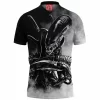 Alien Polo Shirt, Horror Polo Shirt, Sci-Fi Polo Shirt, Xenomorph Polo Shirt