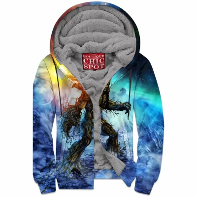 Comic Zip-Fleece-Hoodie, Groot Zip-Fleece-Hoodie, Guardians of The Galaxy Zip-Fleece-Hoodie