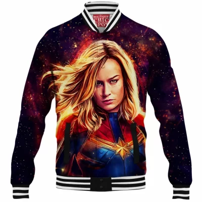 Comic Baseball-Jacket, Captain Marvel Baseball-Jacket