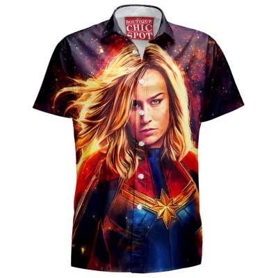 Comic Hawaiian-Shirt, Captain Marvel Hawaiian-Shirt