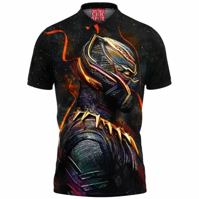 Comic Polo Shirt, Black Panther Polo Shirt