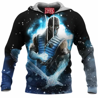 Game Fleece-Hoodie, Mortal Kombat Fleece-Hoodie, Sub-Zero Fleece-Hoodie