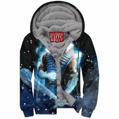 Game Zip-Fleece-Hoodie, Mortal Kombat Zip-Fleece-Hoodie, Sub-Zero Zip-Fleece-Hoodie
