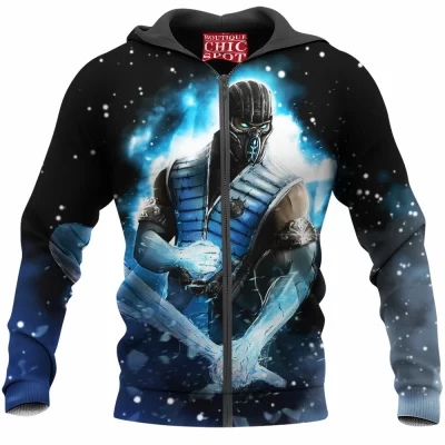 Game Zip-Hoodie, Mortal Kombat Zip-Hoodie, Sub-Zero Zip-Hoodie