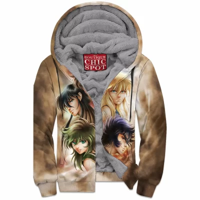 Anime Zip-Fleece-Hoodie, Saint Seiya Zip-Fleece-Hoodie