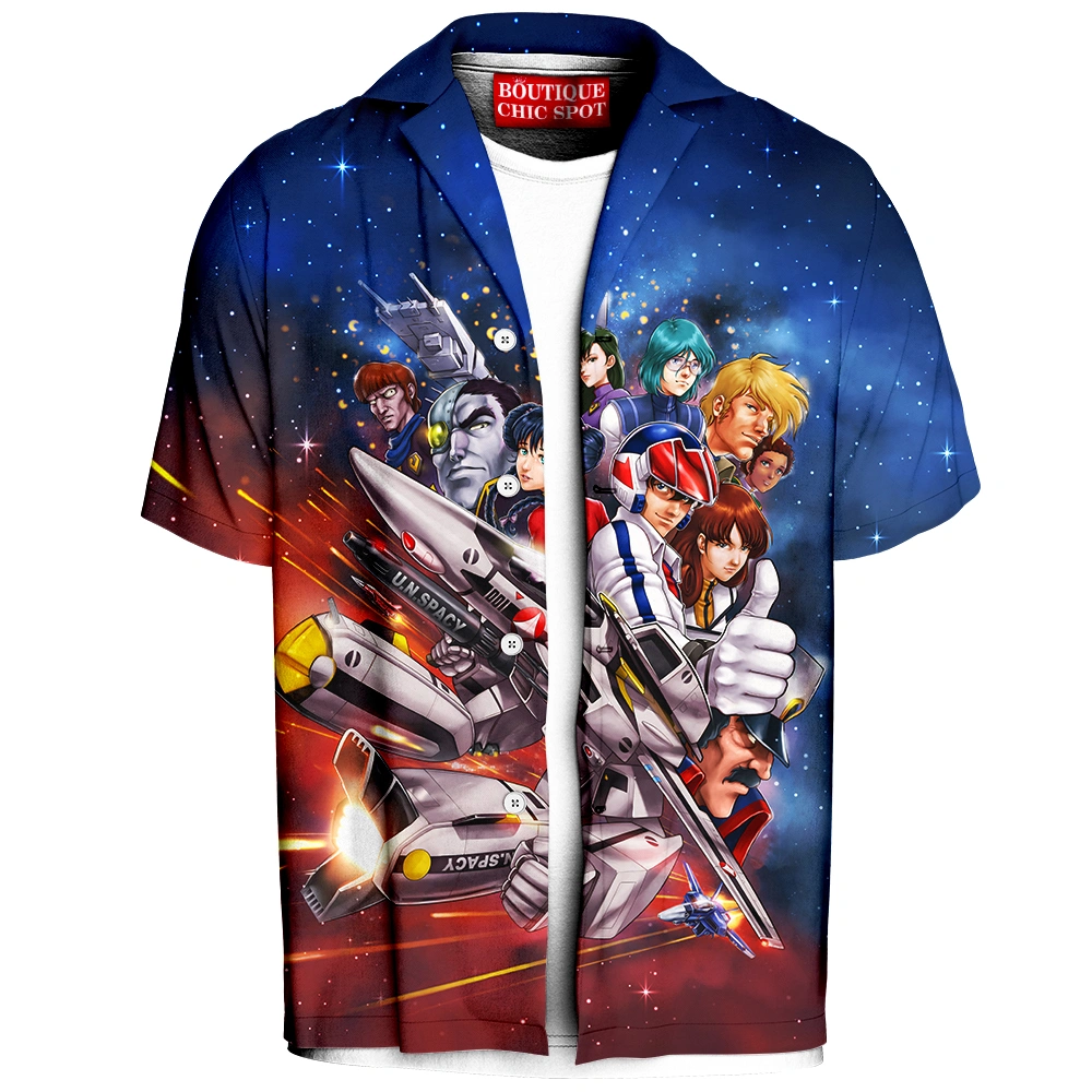 Anime Hawaiian-Shirt, Robotech War Hawaiian-Shirt 1 M TU Boutique 4333 Hawaiian Shirt MOCKUP FRONT