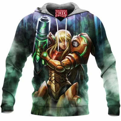 Game Fleece-Hoodie, Samus Fleece-Hoodie, Metroid Fleece-Hoodie