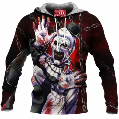 Art the Clown Fleece-Hoodie, Horror Fleece-Hoodie, Terrifier Fleece-Hoodie